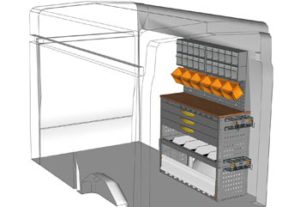 Storevan bedrijfswageninrichting Ford Transit L2H3