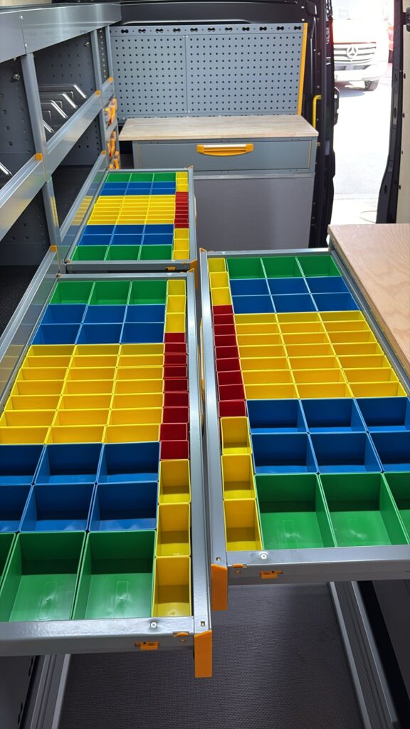 Sorteren van materialen dmv lades