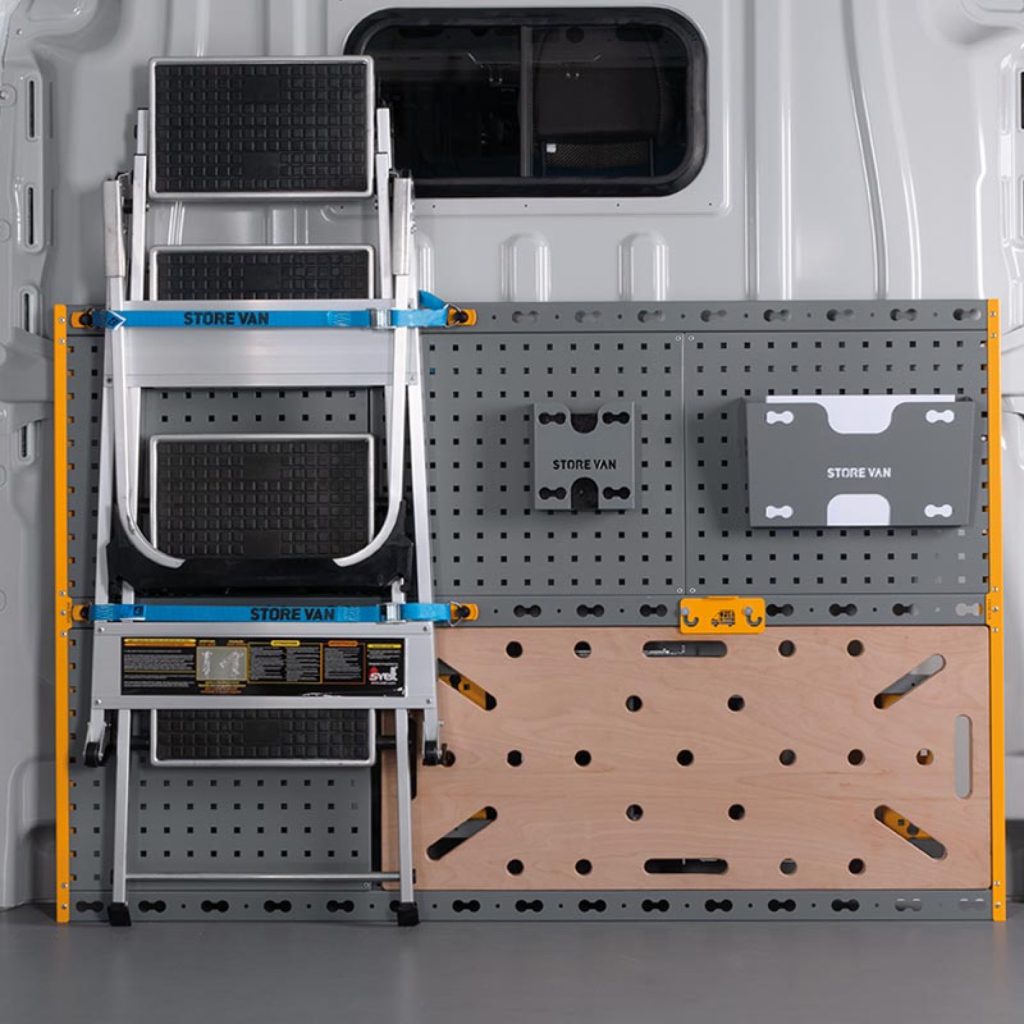 Cabine afscherming in een bestelwagen
