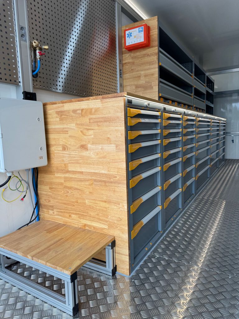 Realisatie vrachtwageninrichting, bedrijfswageninrichting