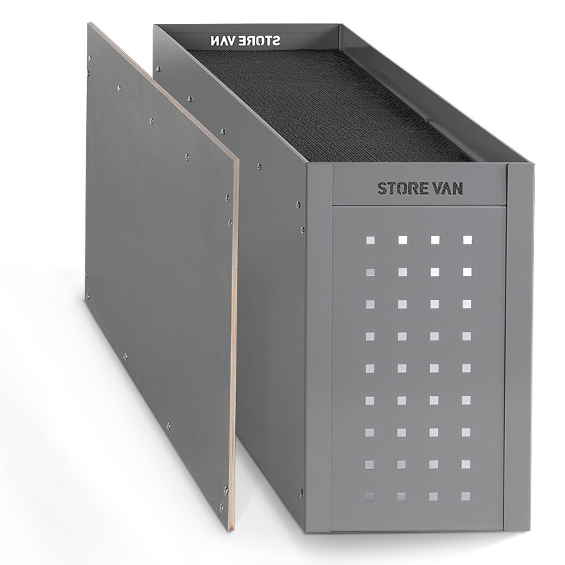 Wielkastbescherming met een stalen en een houten frontpaneel naast elkaar